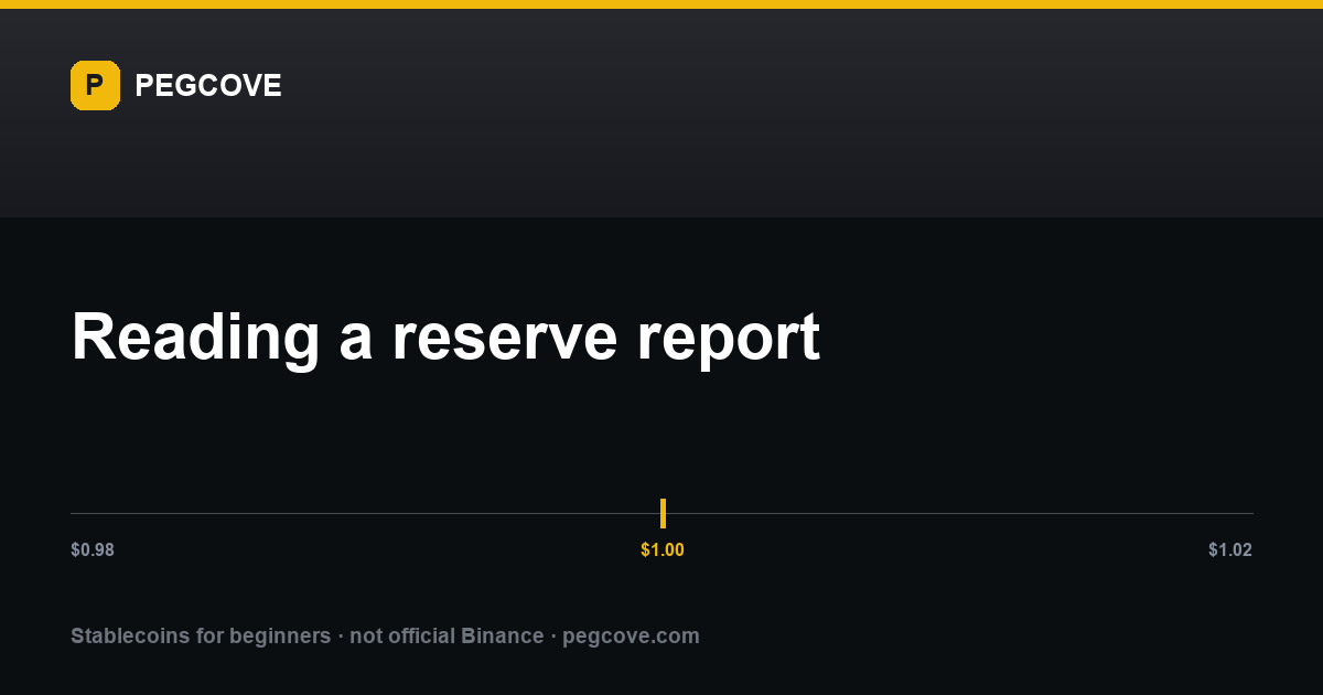 How to read a stablecoin reserve report yourself: official transparency pages and the four fields that matter, cover illustration