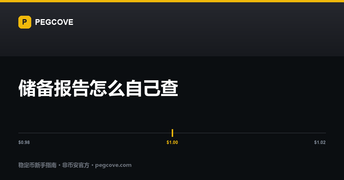 稳定币储备报告怎么自己查:官方透明度入口与四个必看字段封面