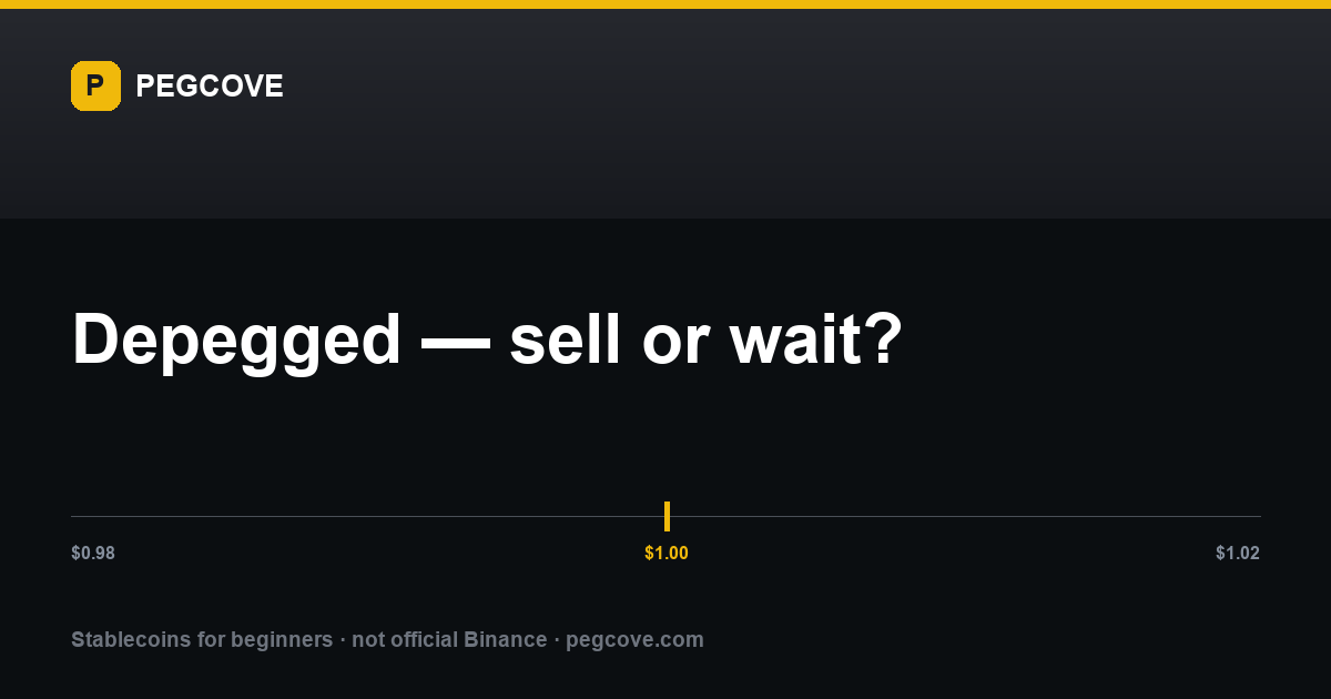 What to do when a stablecoin depegs: handling the hours after the price breaks below the 1.00 peg, cover illustration